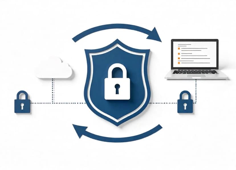 Cybersecurity and data protection interface showing secure code scanning and vulnerability detection tools